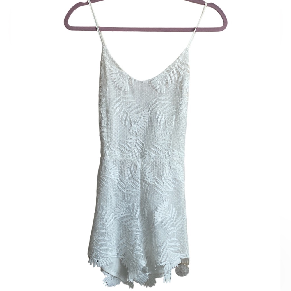 White laced romper by Express